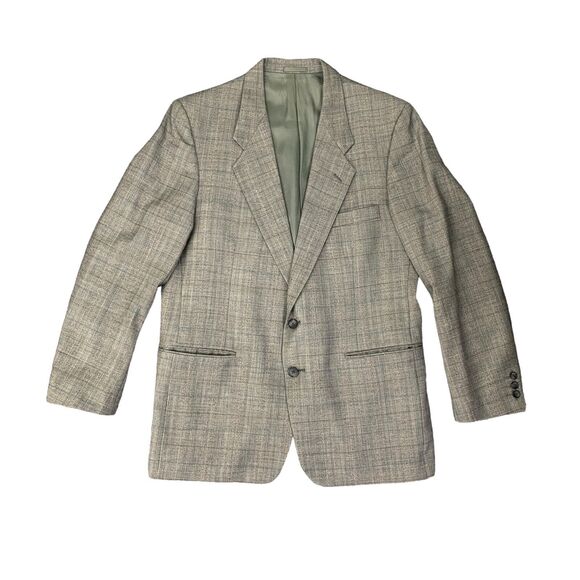 Vintage Givenchy Blazer Mens 42 Pewter Grey Single Breasted 2 Button 100% Wool - Picture 1 of 12